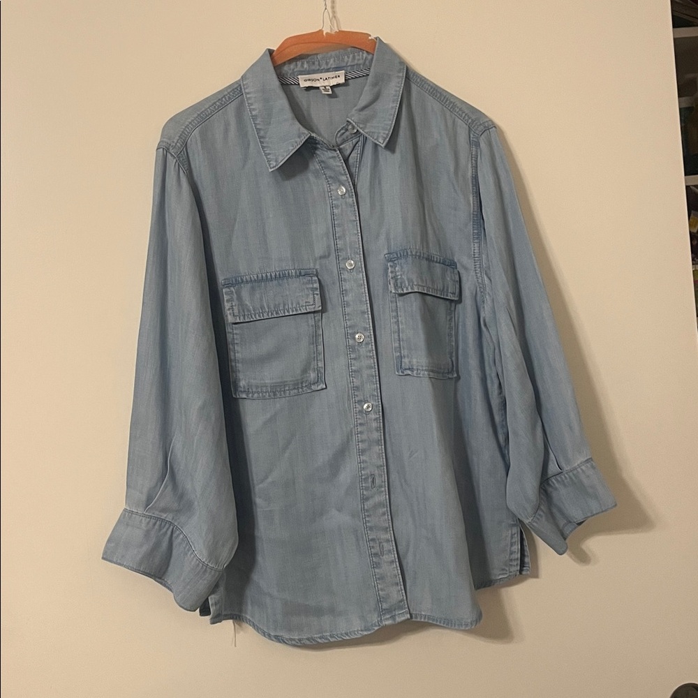Gibson Latimer chambray Light Blue Button-Up Shirt